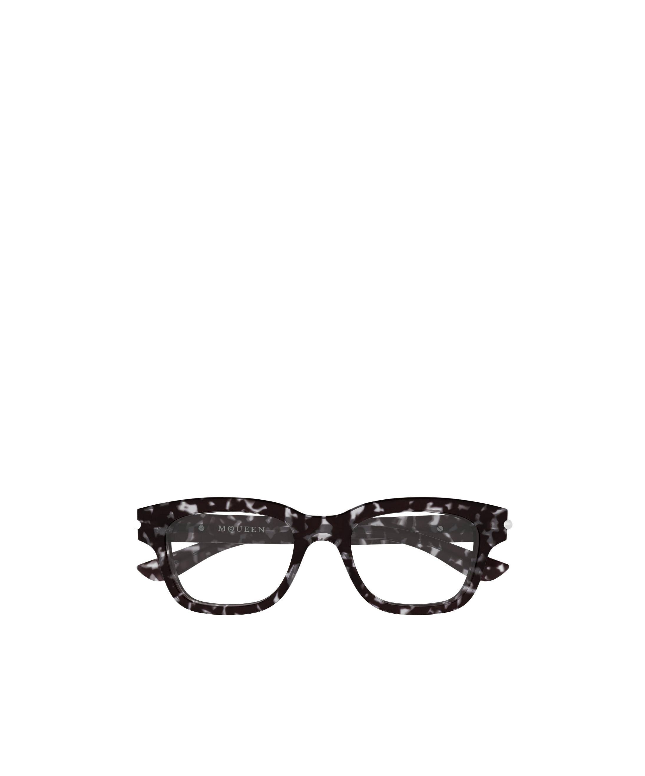 Alexander Mcqueen Eyewear Rectangular Frame Glasses In Black