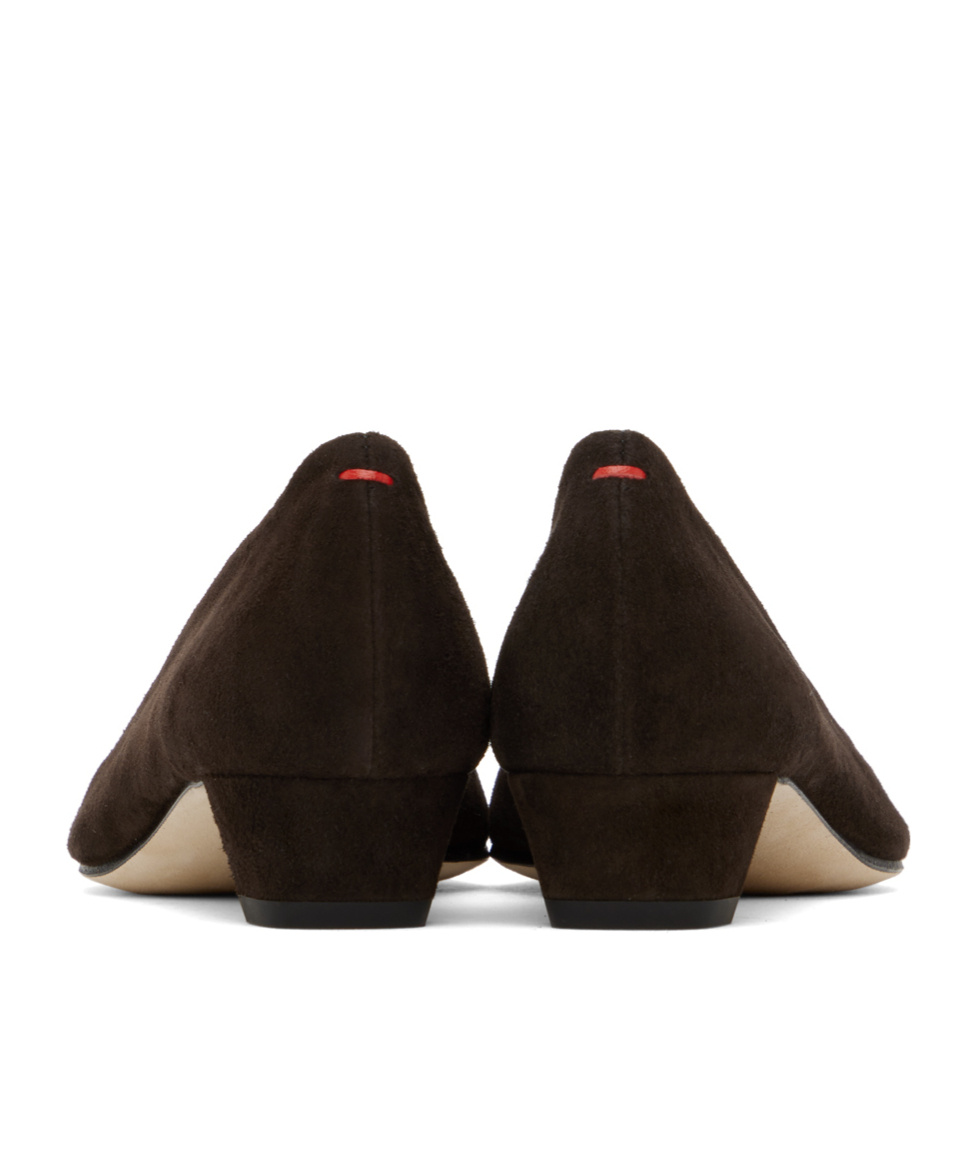 Shop Aeyde Judi Pointed Low Heels In Black