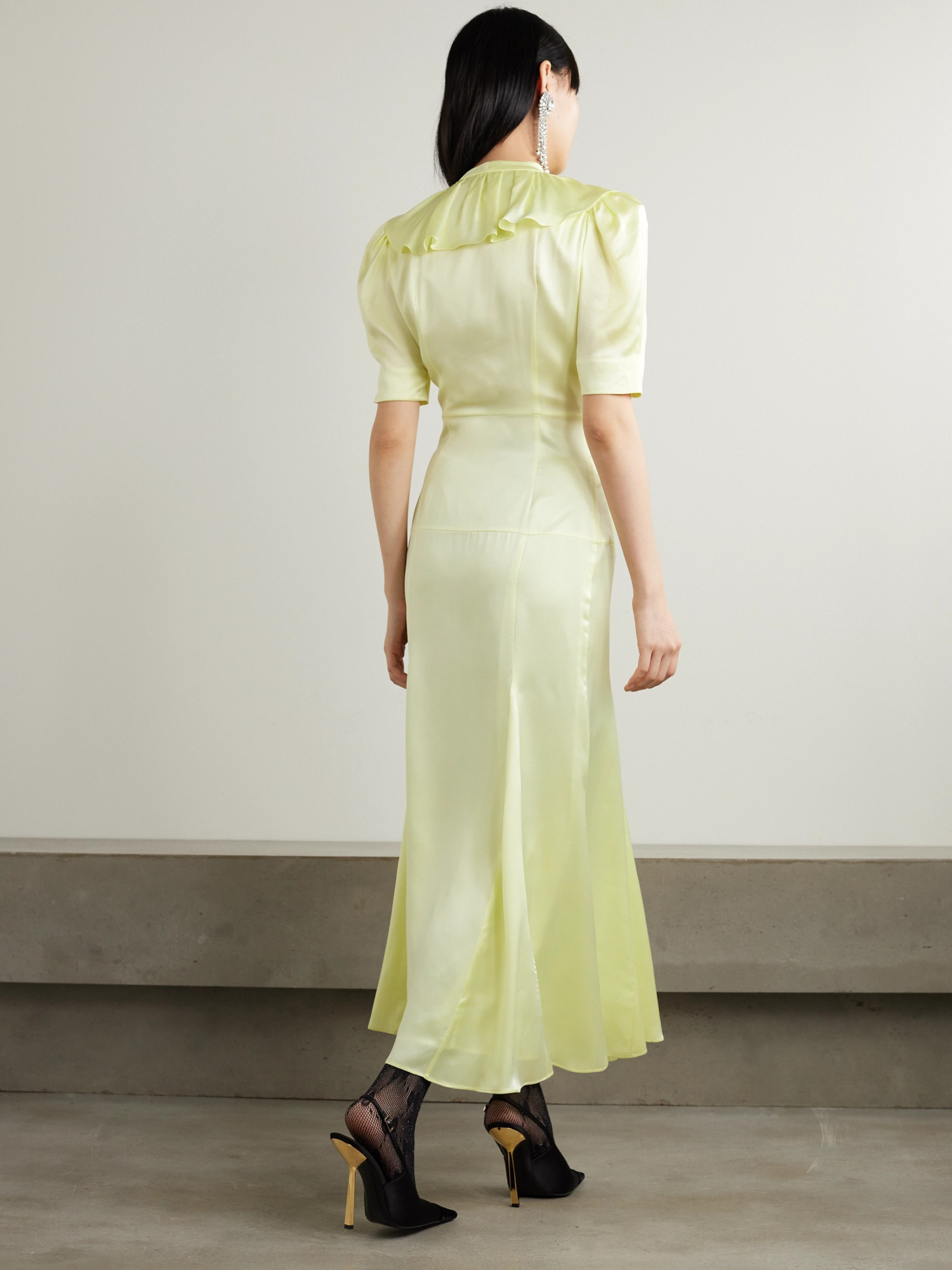 Alessandra Rich Short Sleeve Dress In Neutral