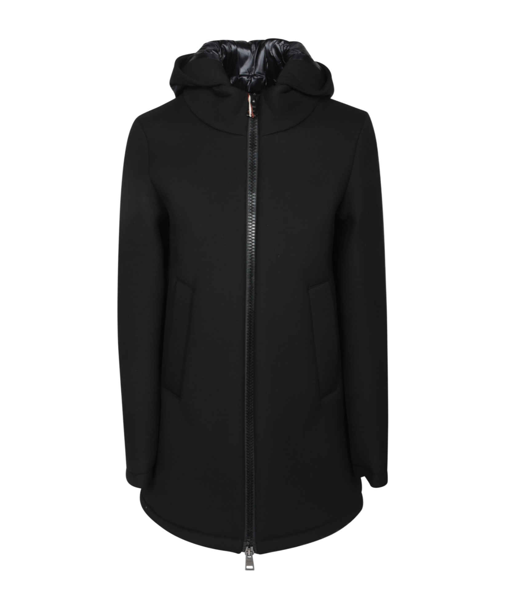 Herno Long Sleeve Hooded Jacket In Black