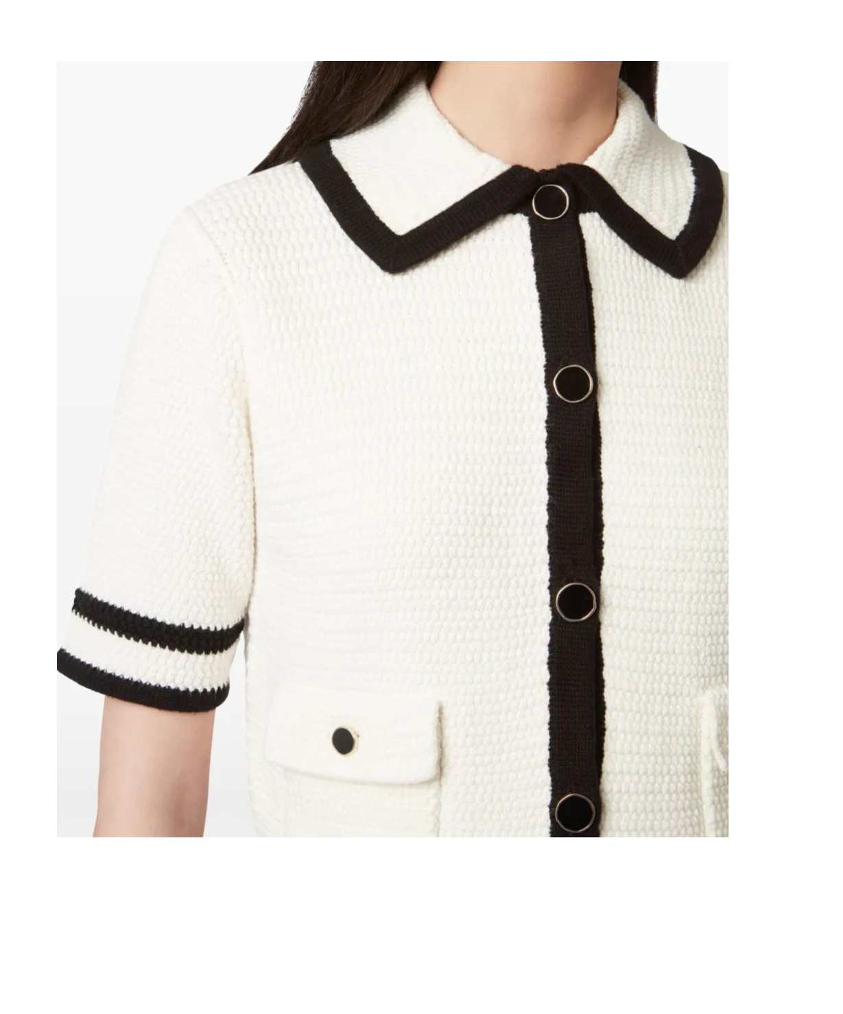 Nina Ricci Three-quarter Sleeves Cardigan In White