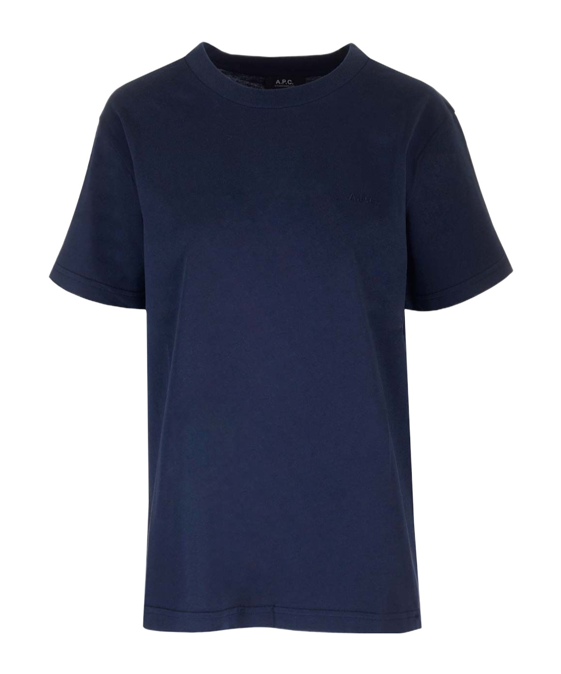 Apc A.p.c. Logo Embroidered Crewneck T In Blue
