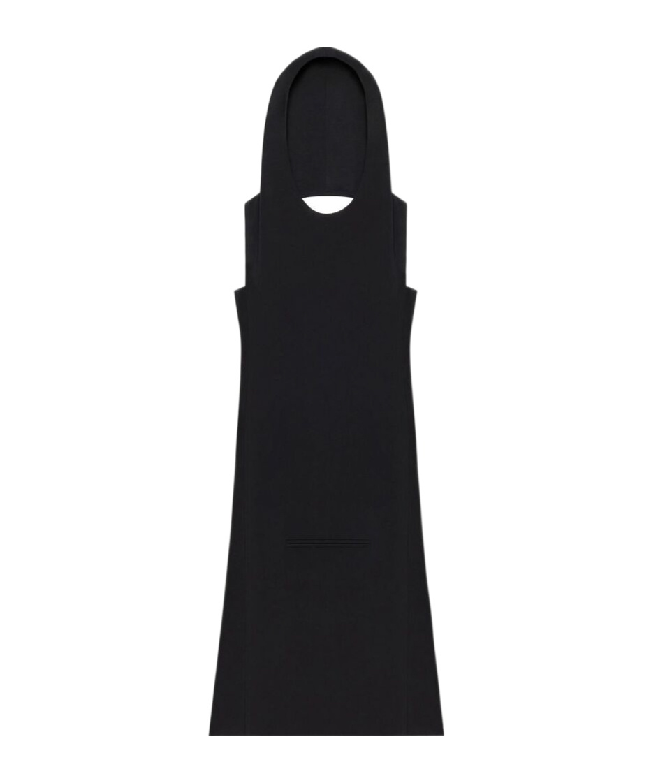Shop Courrèges Oblique Dress In Black
