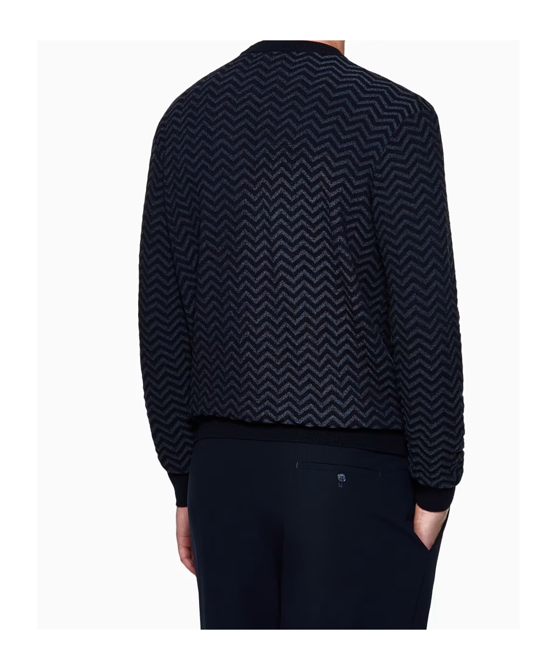 Giorgio Armani Wool Sweater In Blue