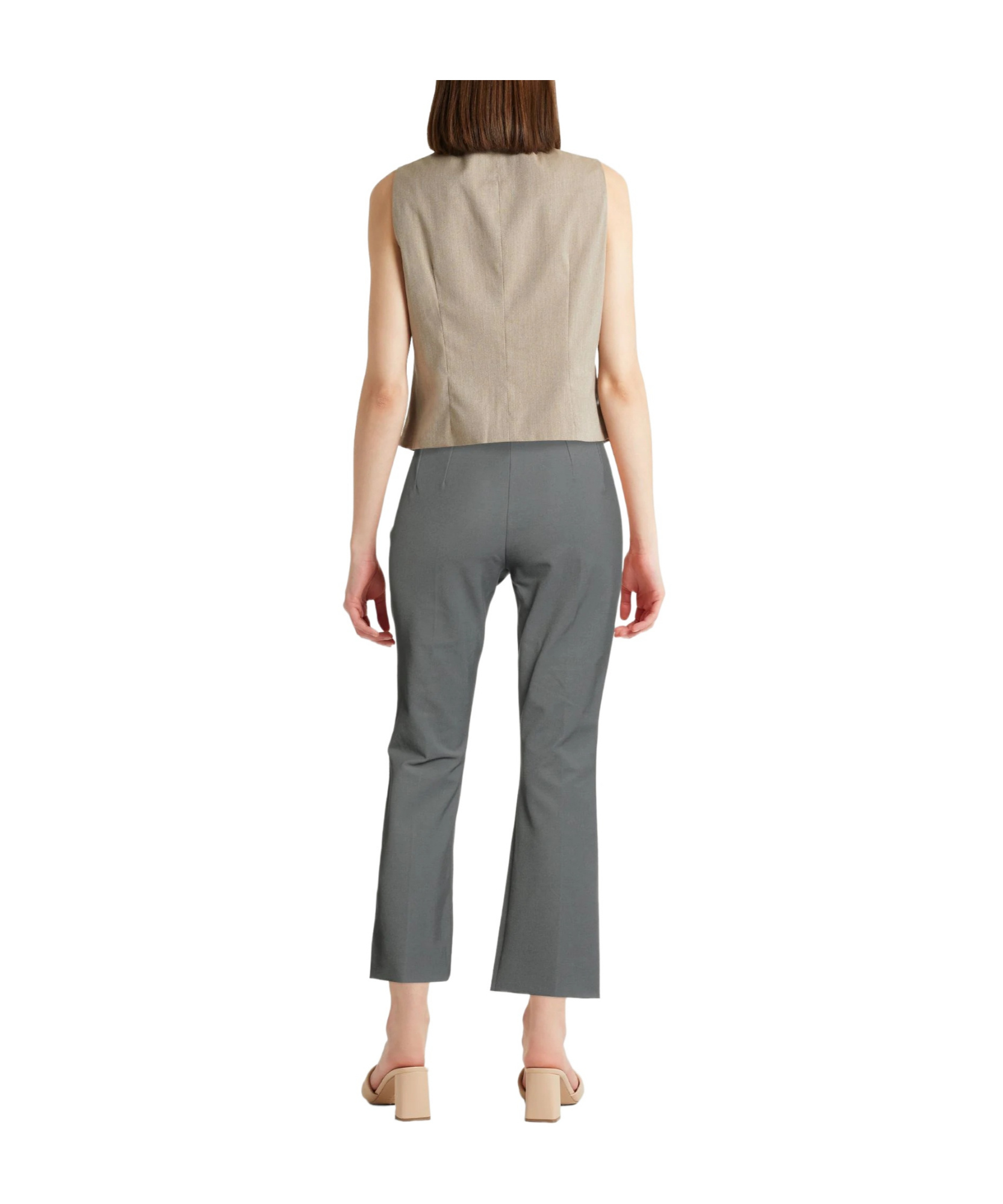 Max Mara Slim-fit Bootcut Pants In Gray