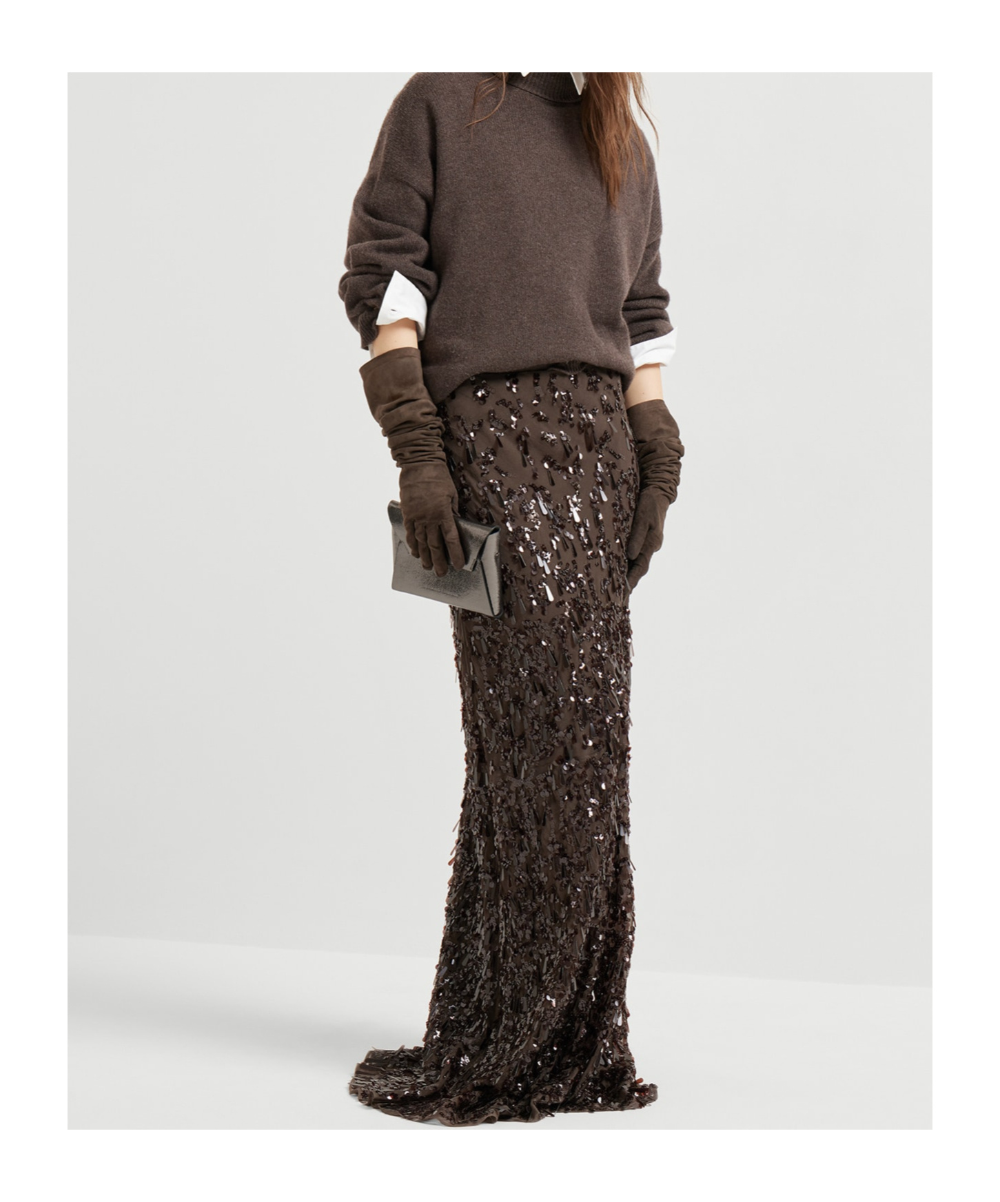 Brunello Cucinelli Turtleneck Cashmere Sweater In Purple