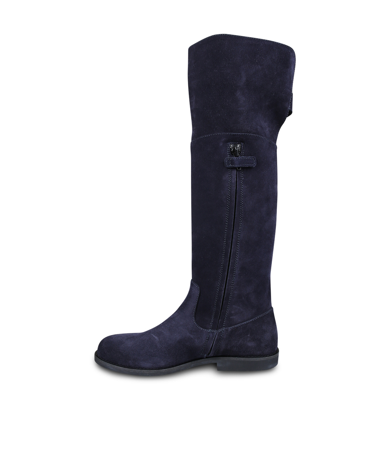 Dolce & Gabbana Round-head Flat Boots In Black