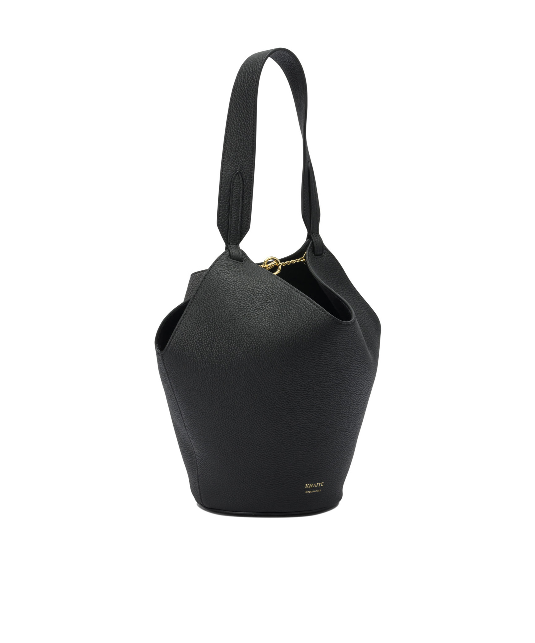 Khaite Lotus Chain Detailed Mini Tote Bag In Black