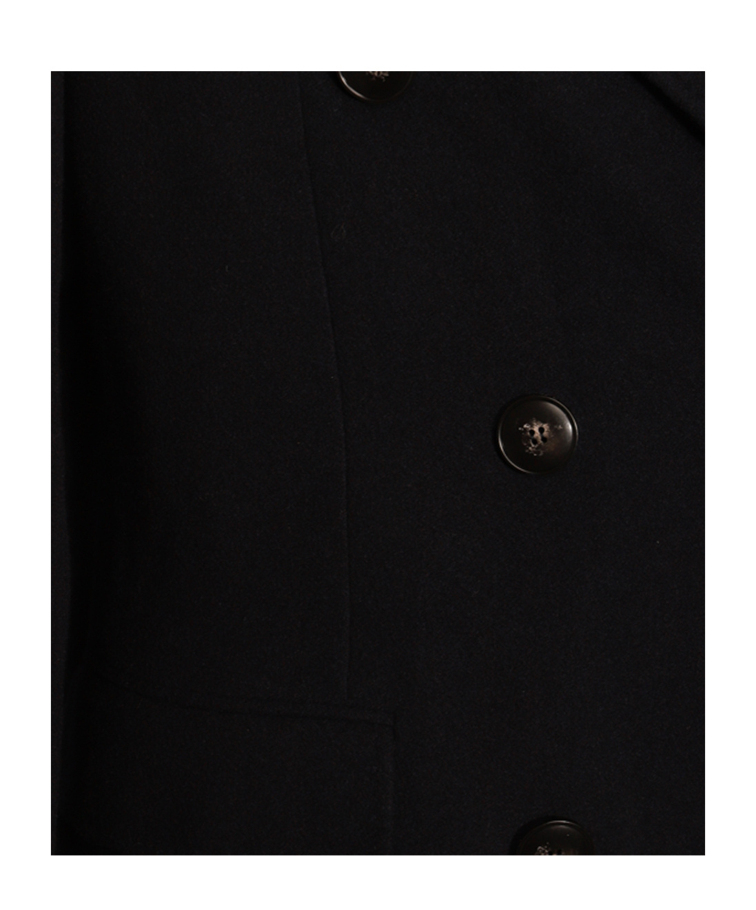 Canali Black Wool Coat In Black