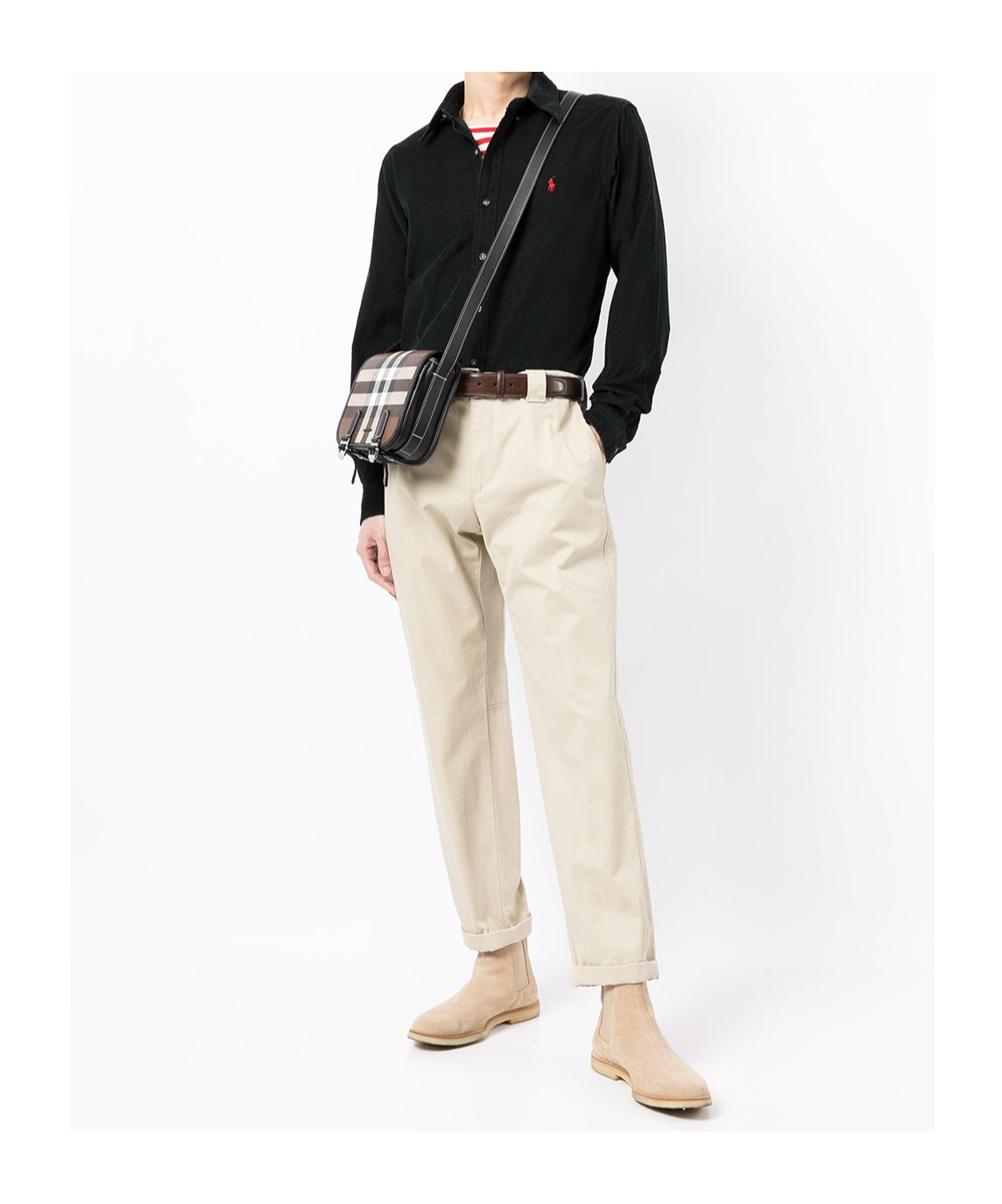 Polo Ralph Lauren Black Shirt With Pony Embroidery In Black