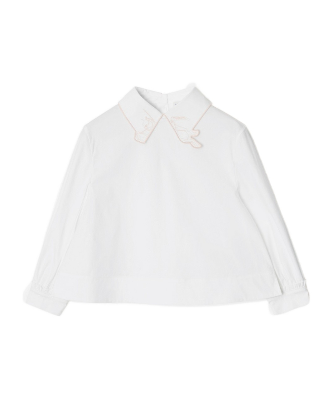 Burberry Embroidered-collar Shirt In White