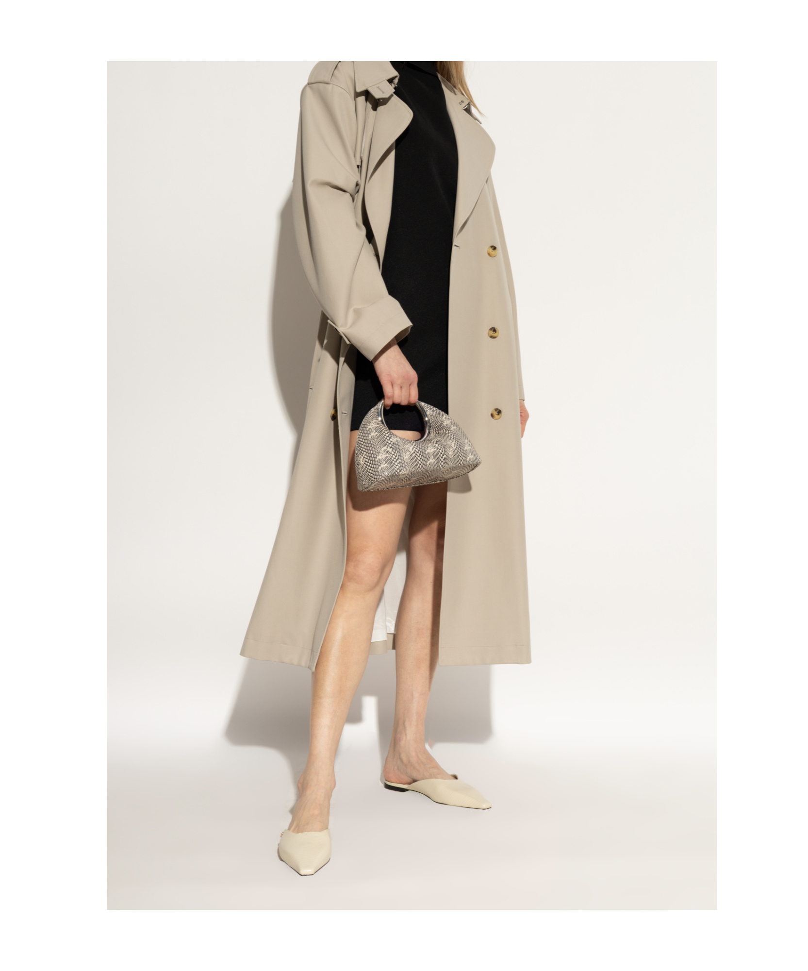 Jimmy Choo Square Toe Mules In Nude