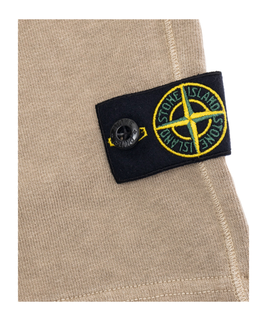Stone Island Elastic Waist Shorts In Nude