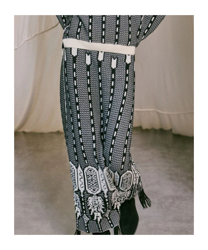 Johanna Ortiz Energy Matrix Midi Skirt In Black