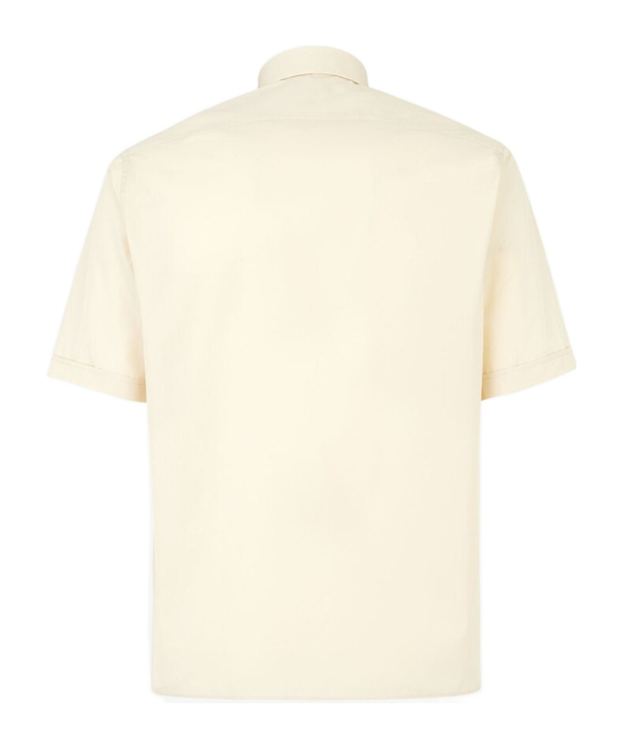 Fendi Short-sleeve Cotton Shirt In White