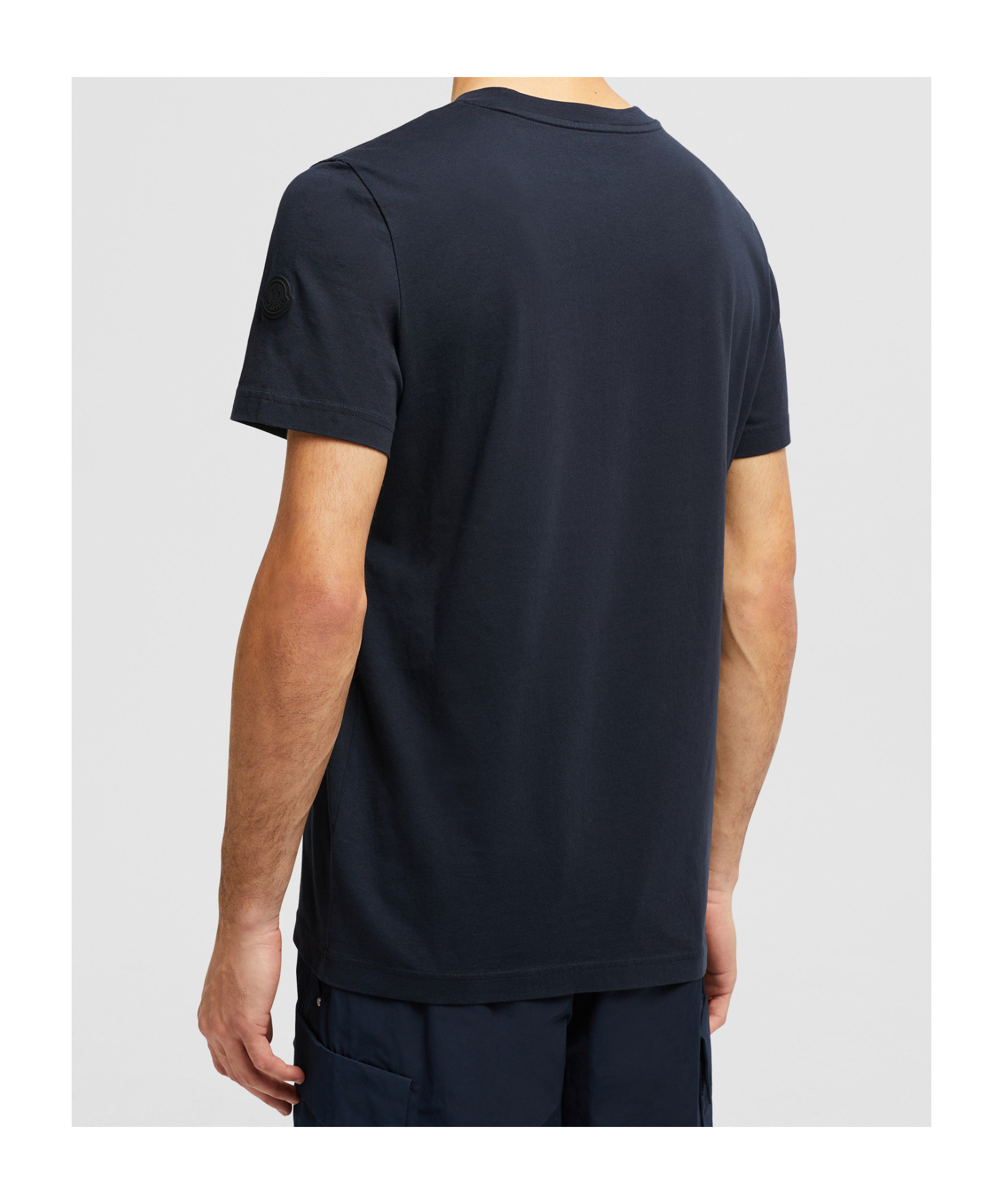 Moncler Midnight Graphic Print Crew Neck T-shirt In Blue