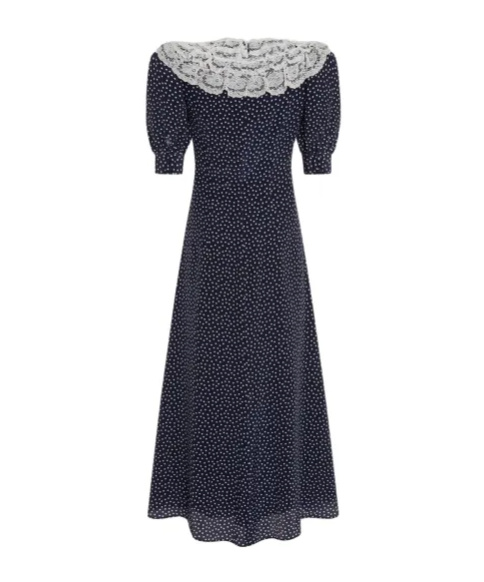 Alessandra Rich Short Sleeve Dress In Black