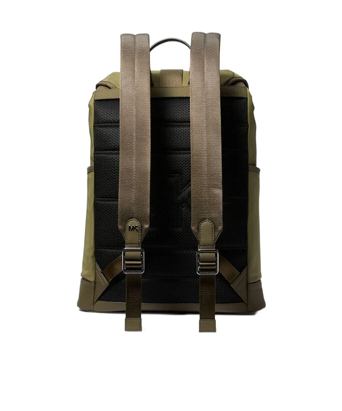 Shop Michael Kors Eli Nylon Aviator Backpack In Safari Green
