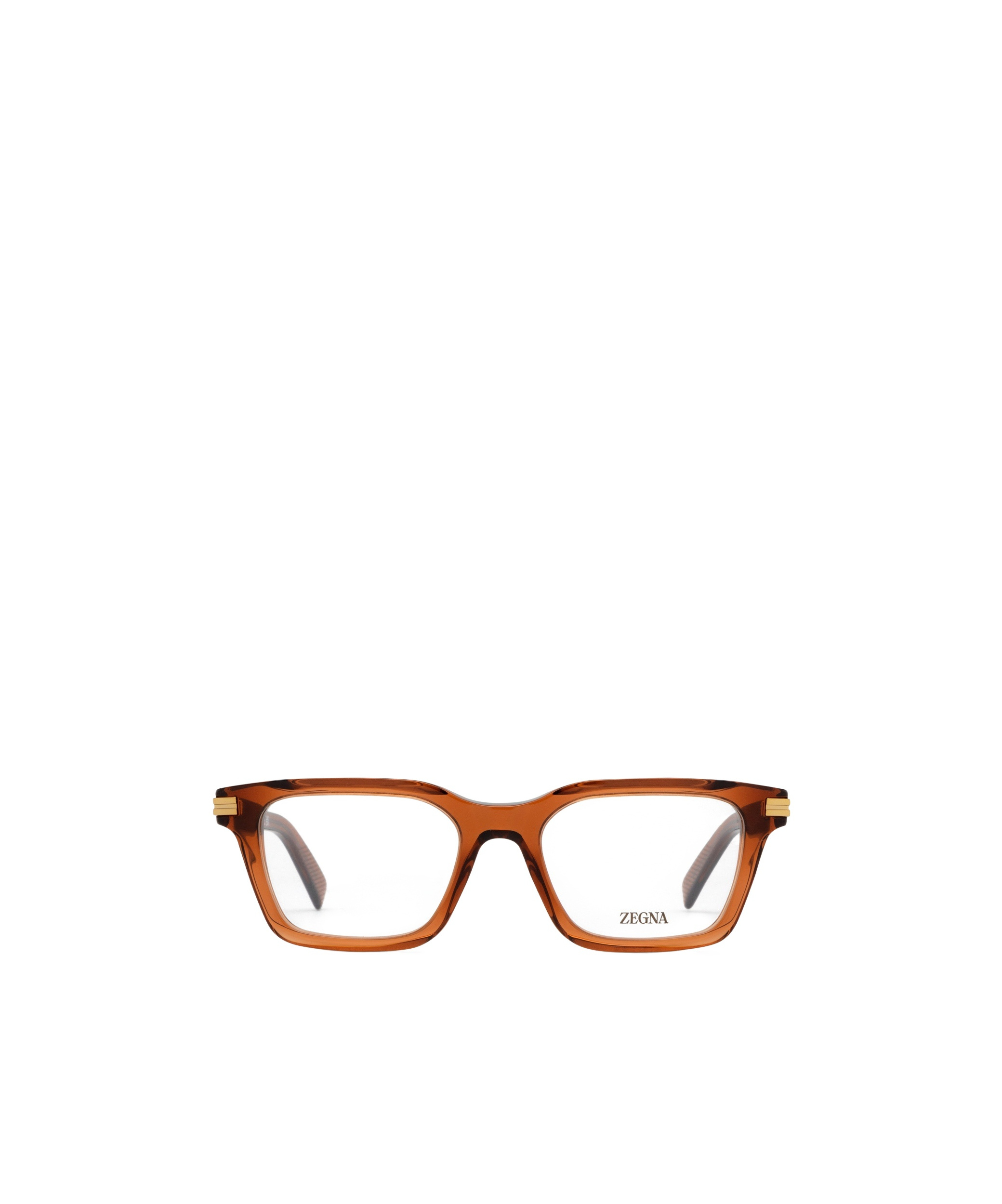 Zegna Geometric Frame Plain Mirror In Brown