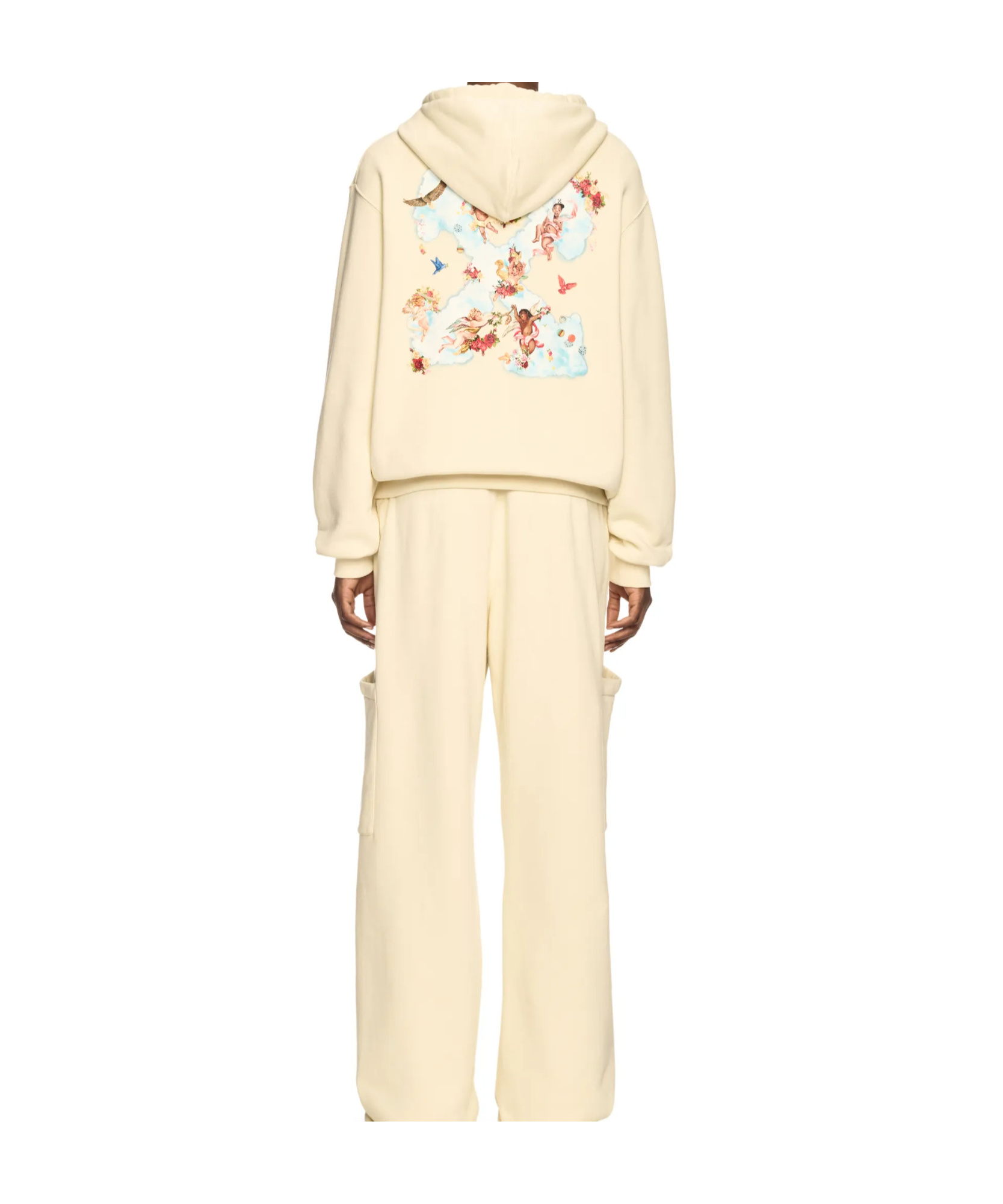Off-white Off White 'cloud Arrow' Hoodie In Nude