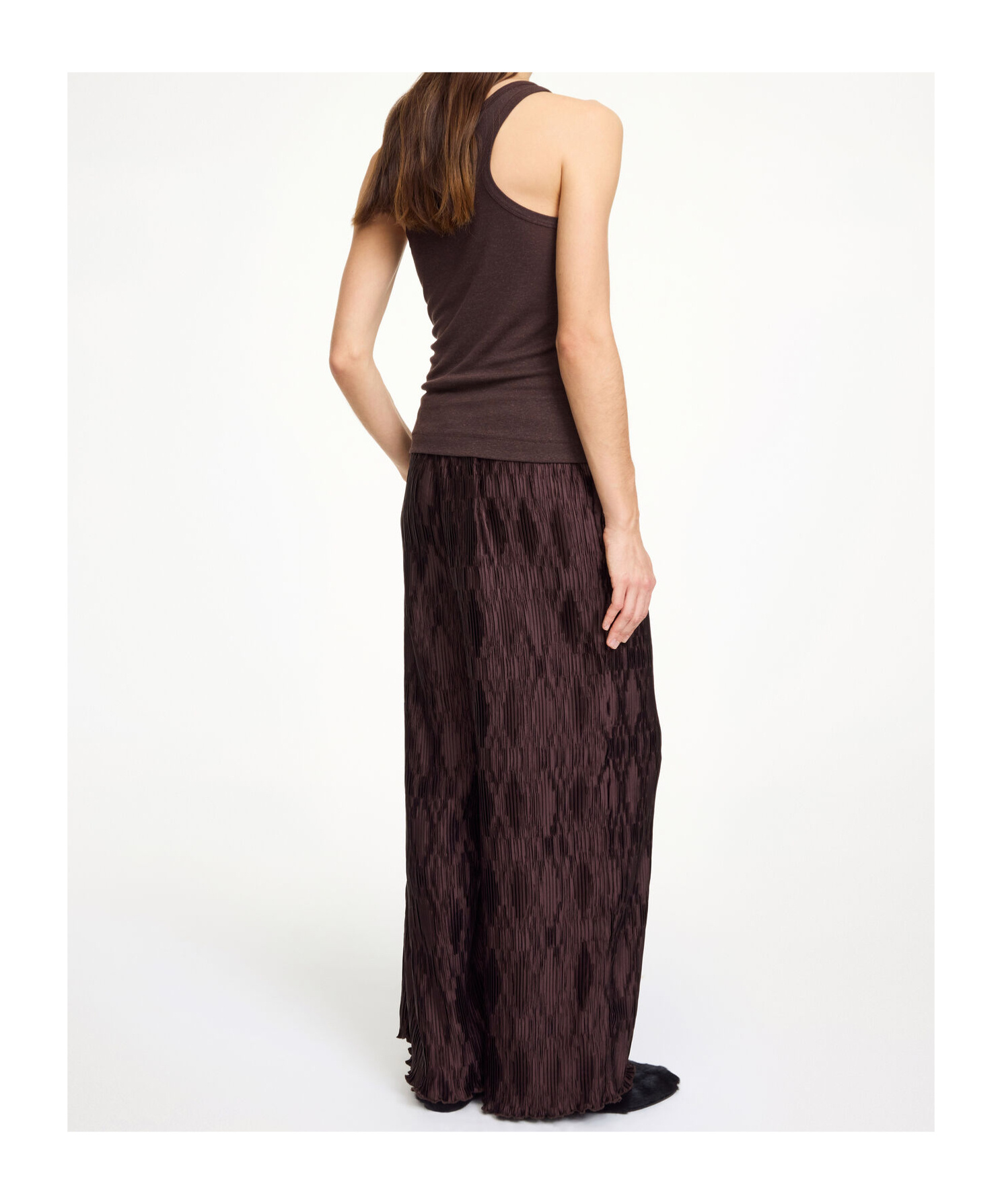 By Malene Birger Pleated Wide-leg Casual Pants In Black