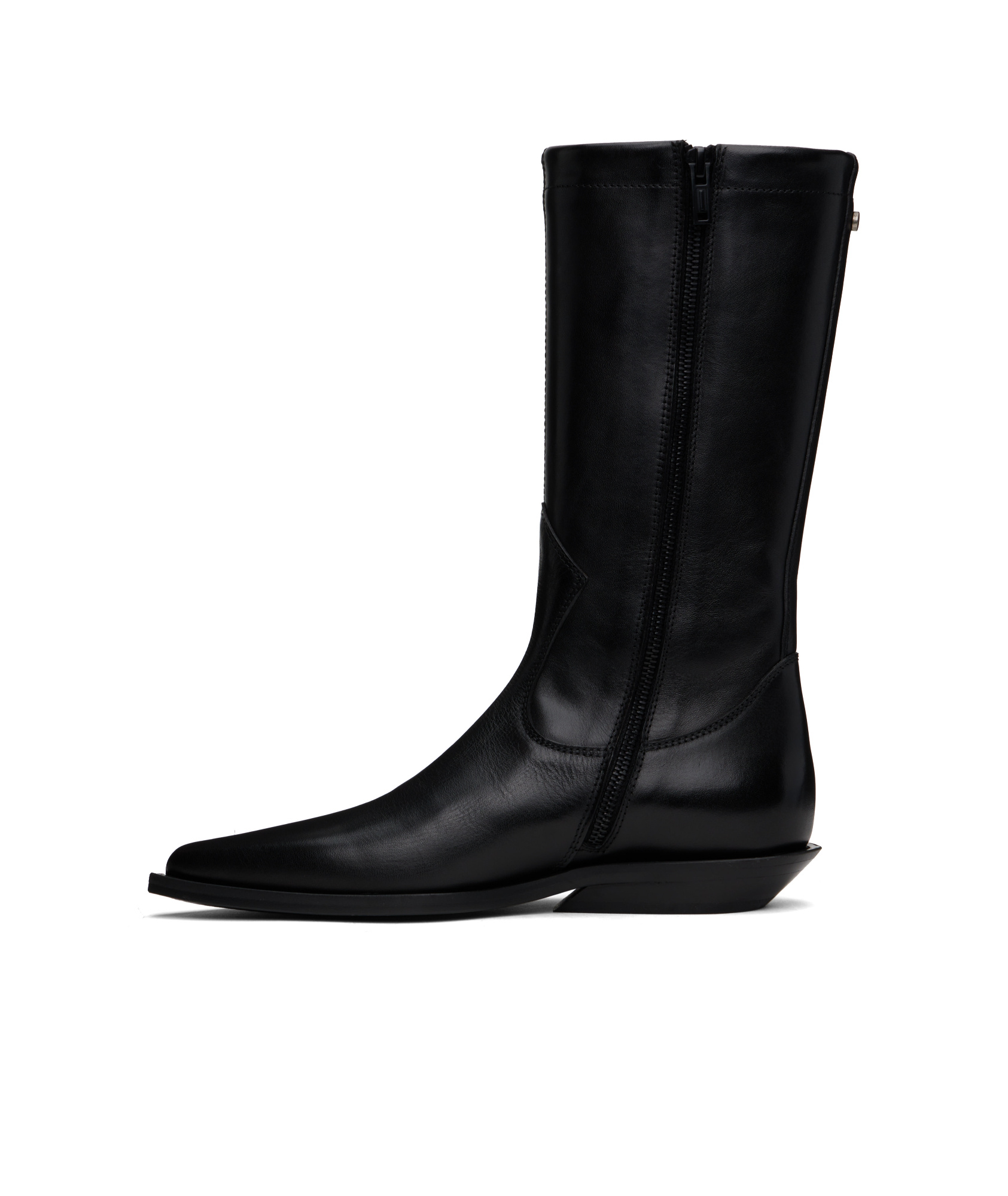 Ann Demeulemeester Black Jani Pointy Cowboy Boots In Black