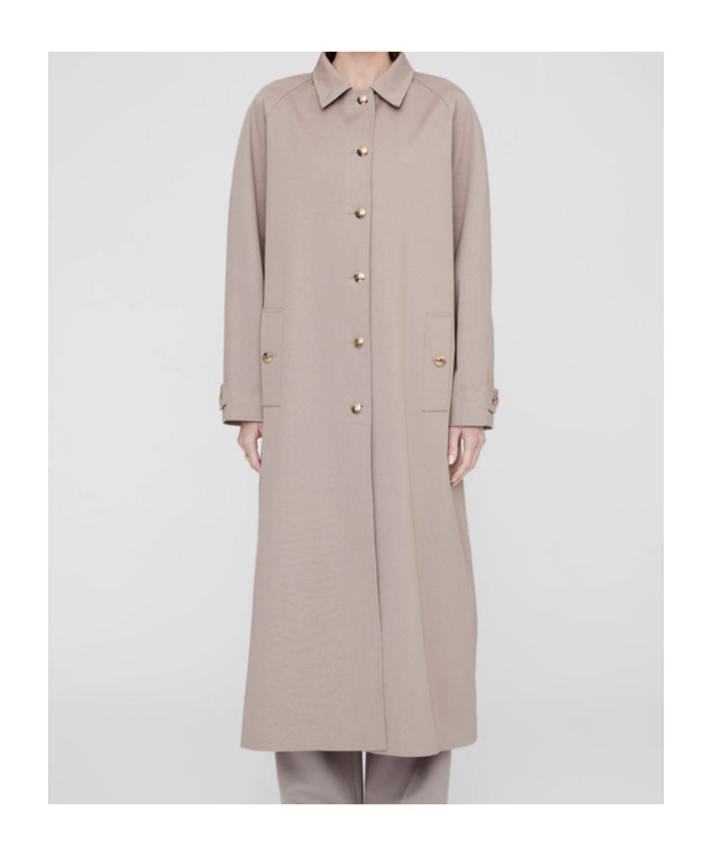 Shop Anine Bing Randy Trench Coat In Nude
