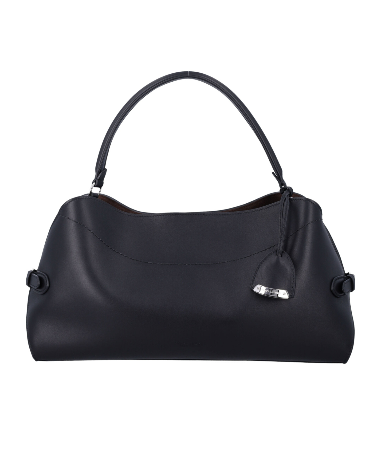 Ralph Lauren Collection Stitch Detailed Shoulder Bag In Black