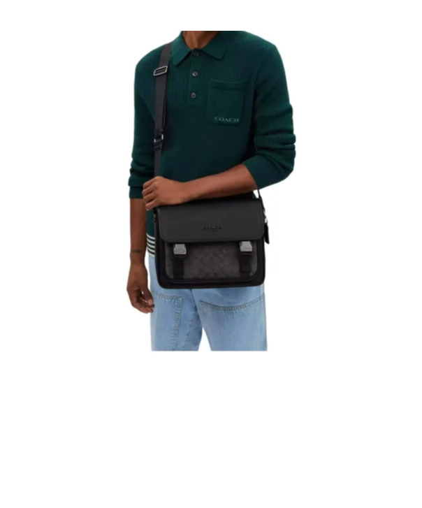 Coach Logo Shoulder Bag In Black