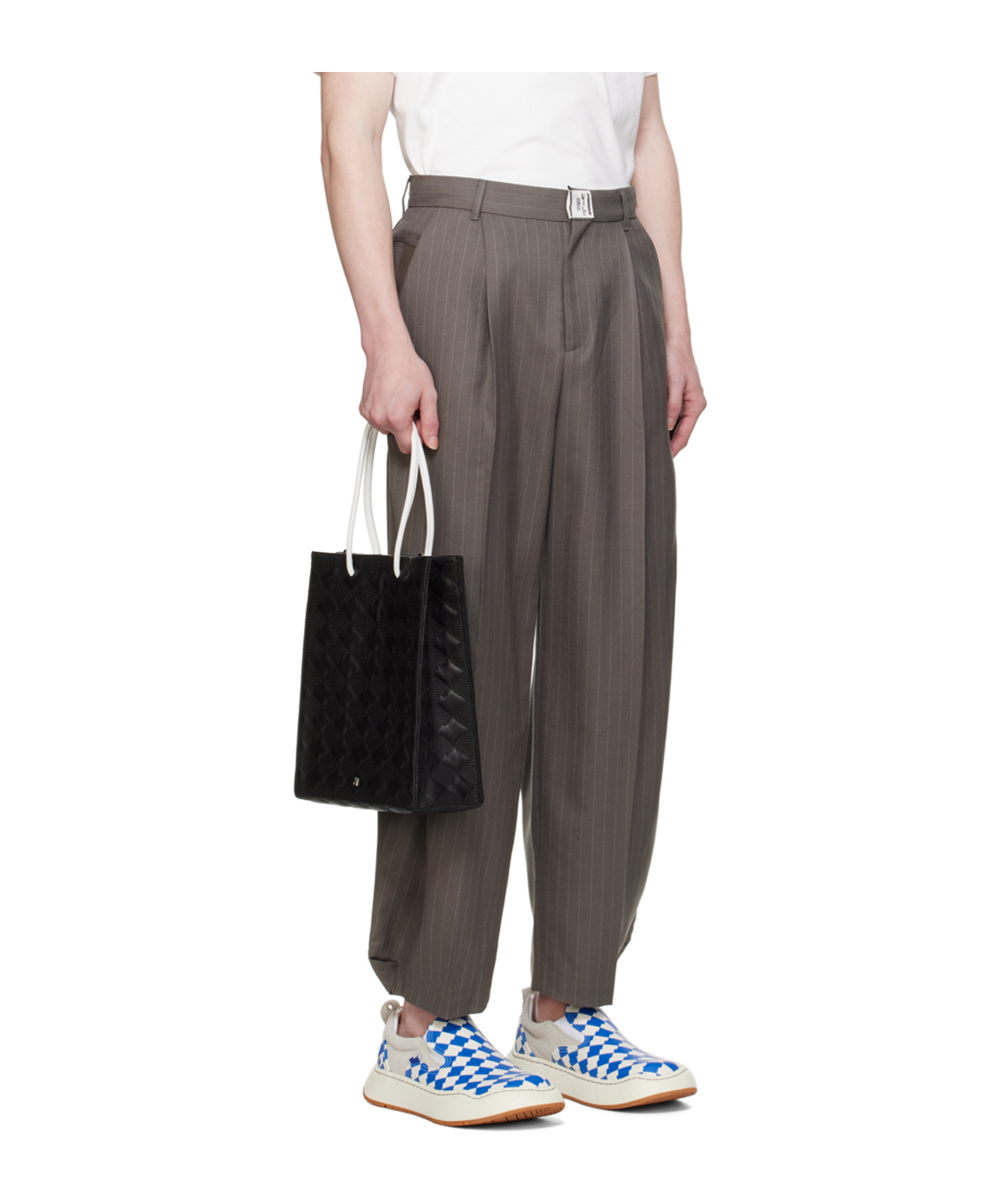 Ader Error Belt Loop Zipper Casual Pants In Multicolor