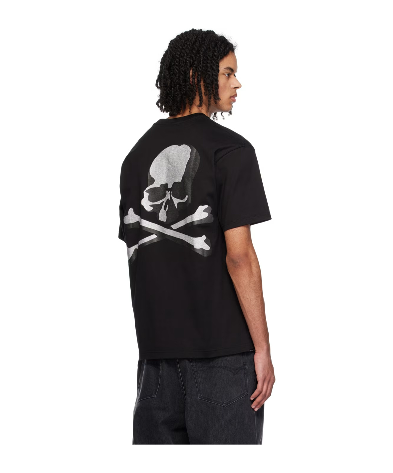 Mastermind Japan Glitter Skull Short Sleeved T-shirt In Black