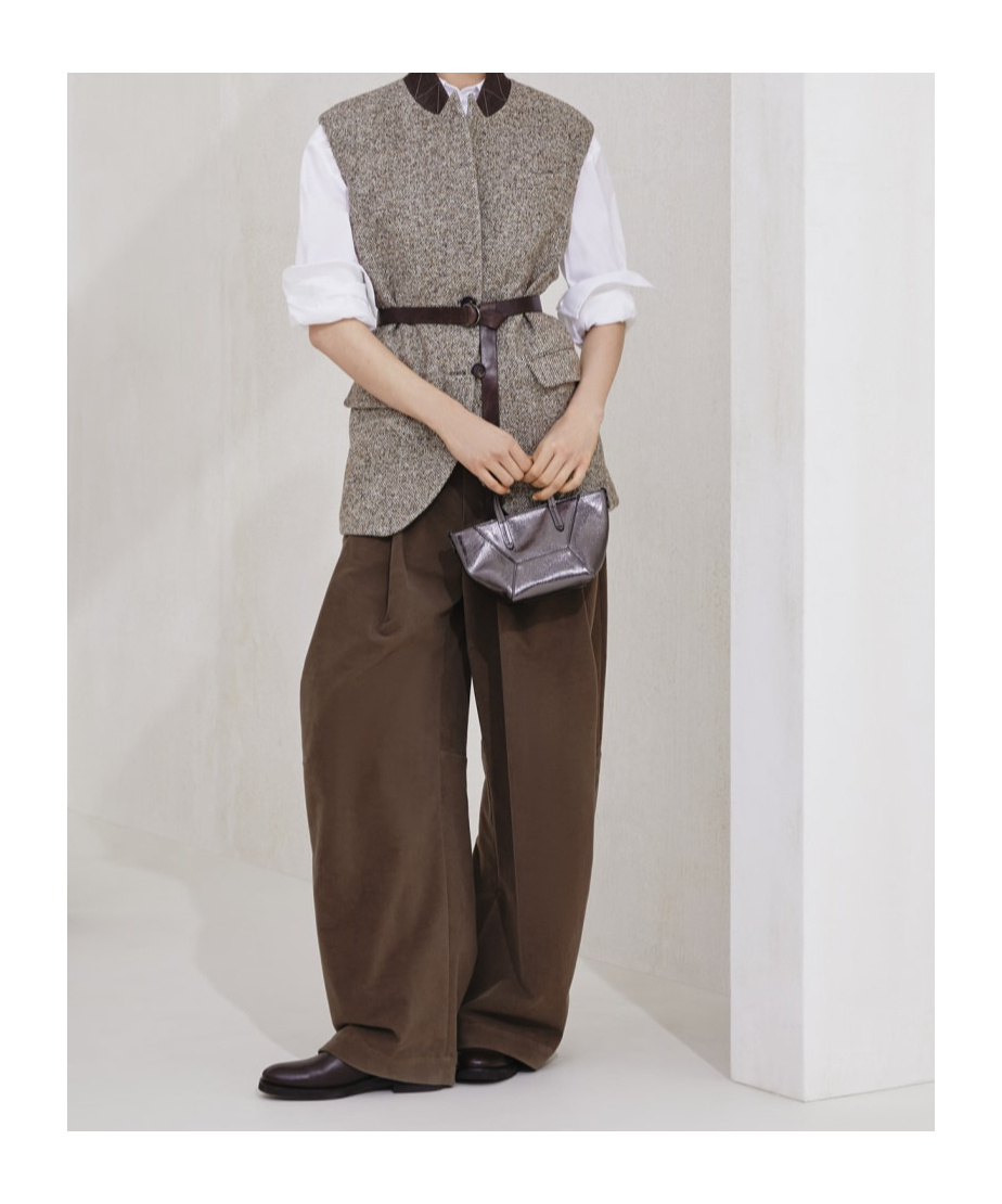 Brunello Cucinelli Belt Loops Slacks In Green