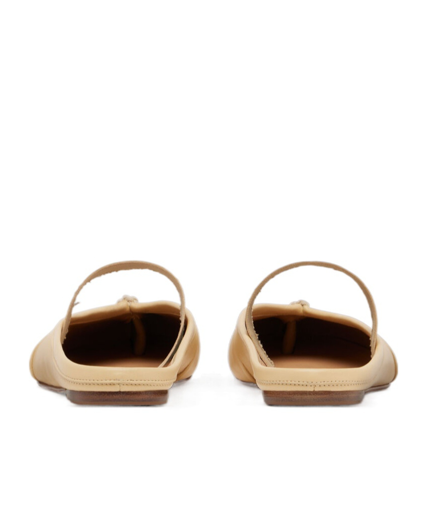 Maison Margiela Womens Tabi Split-toe Band Leather Ballet Flats In Nude