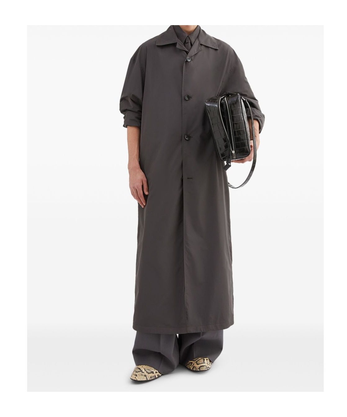 Jil Sander Single-breasted Trench Coat In Asphalt