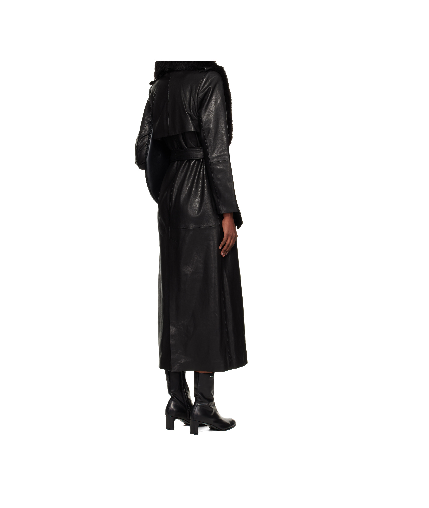 Nour Hammour Long-sleeved Coat In Black