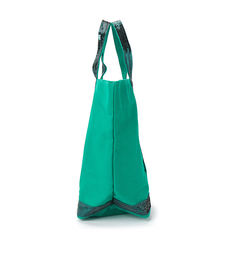 Vanessa Bruno Logo Canvas Shoulder Bag In Green