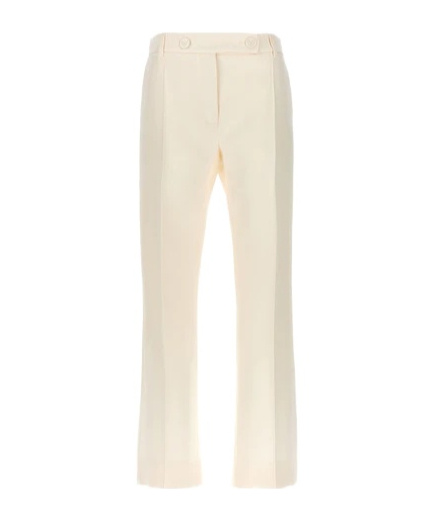 Valentino Logo-lettering Trousers In Neutral