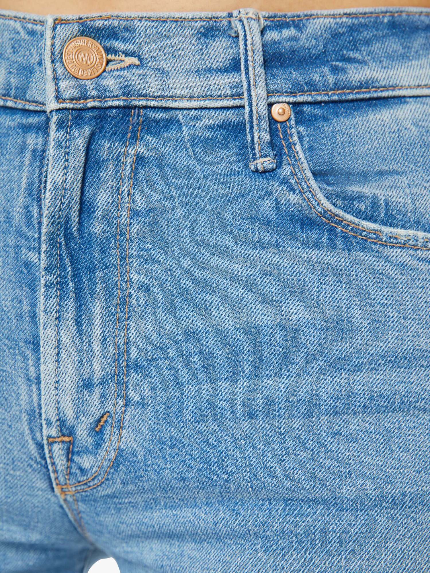 Mother Womens Horseback To Quarterback The Doozy Flared Straight-leg Mid-rise Stretch-denim Jeans In Blue