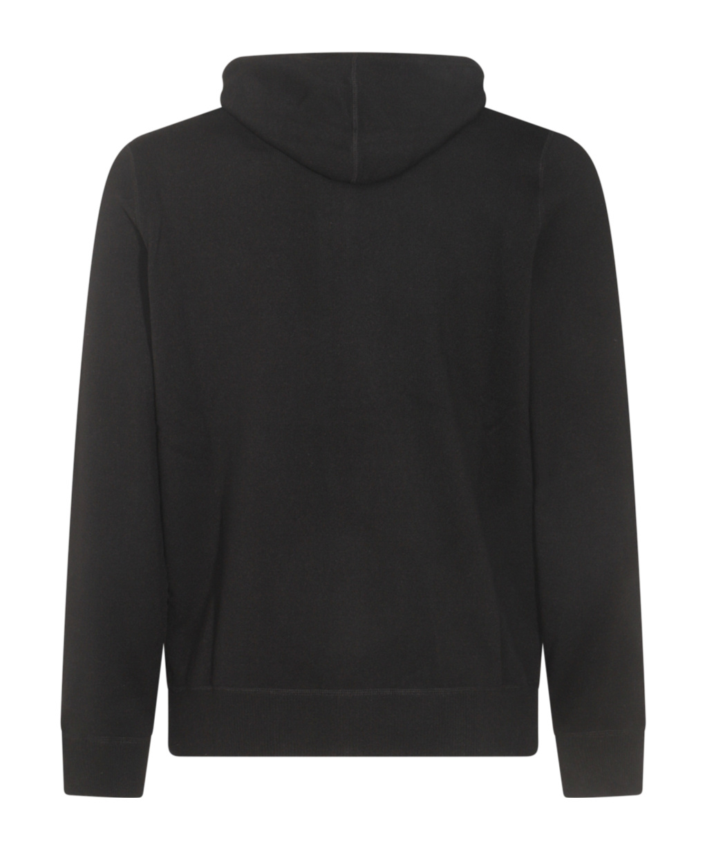 Brunello Cucinelli Hooded Crewneck Sweater Front Pockets In Black
