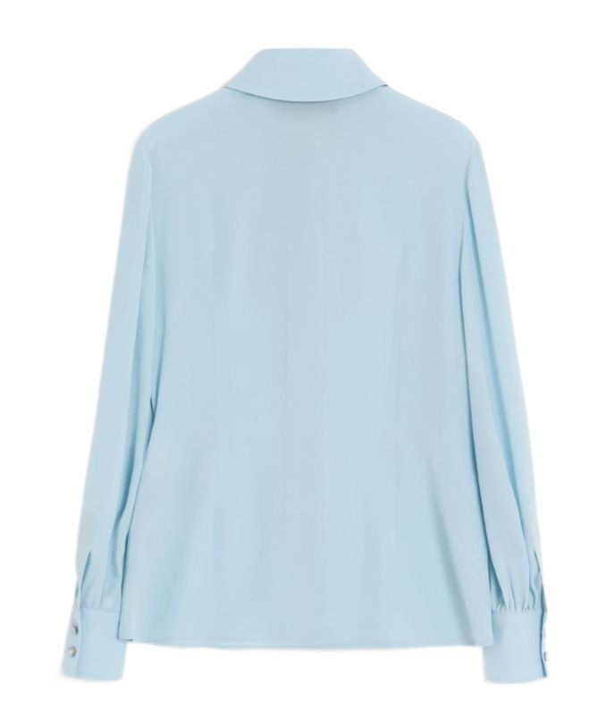 Valentino Crepe De Chine Shirt In Blue