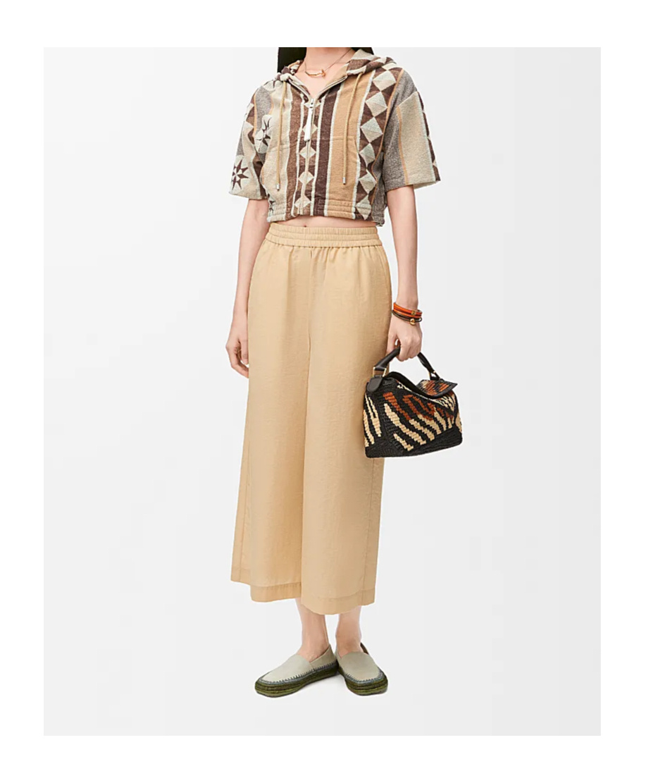 Loewe Elastic Waist Casual Pants In Light Beige