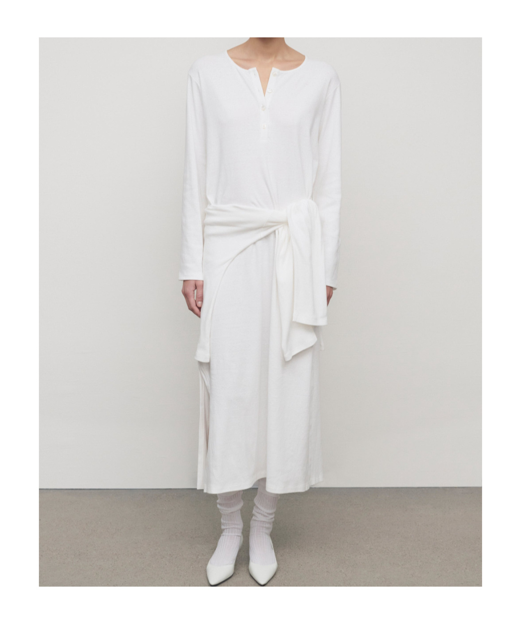 The Row Latoya Cotton Maxi Dress In White