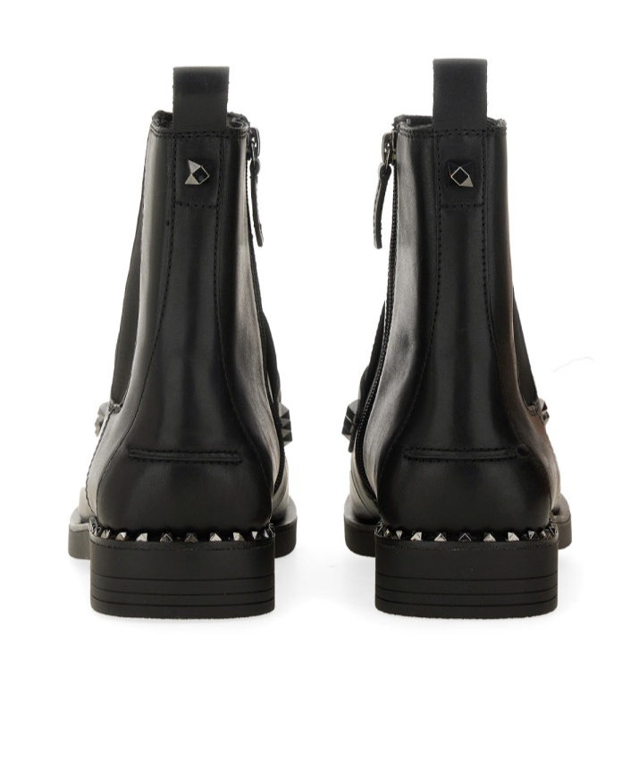 Ash Wings Studs Black Chelsea Boot In Black