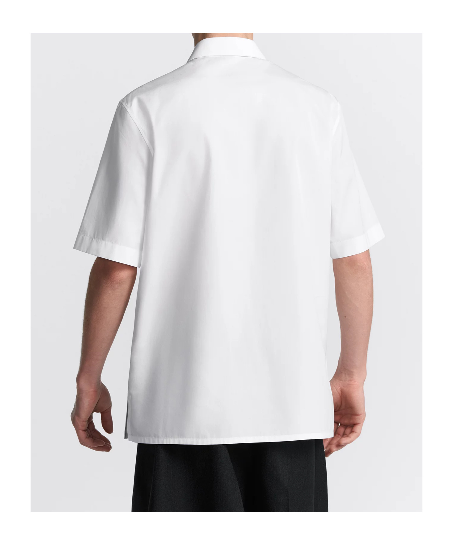 Dior Button Short Sleeve Shirt In White