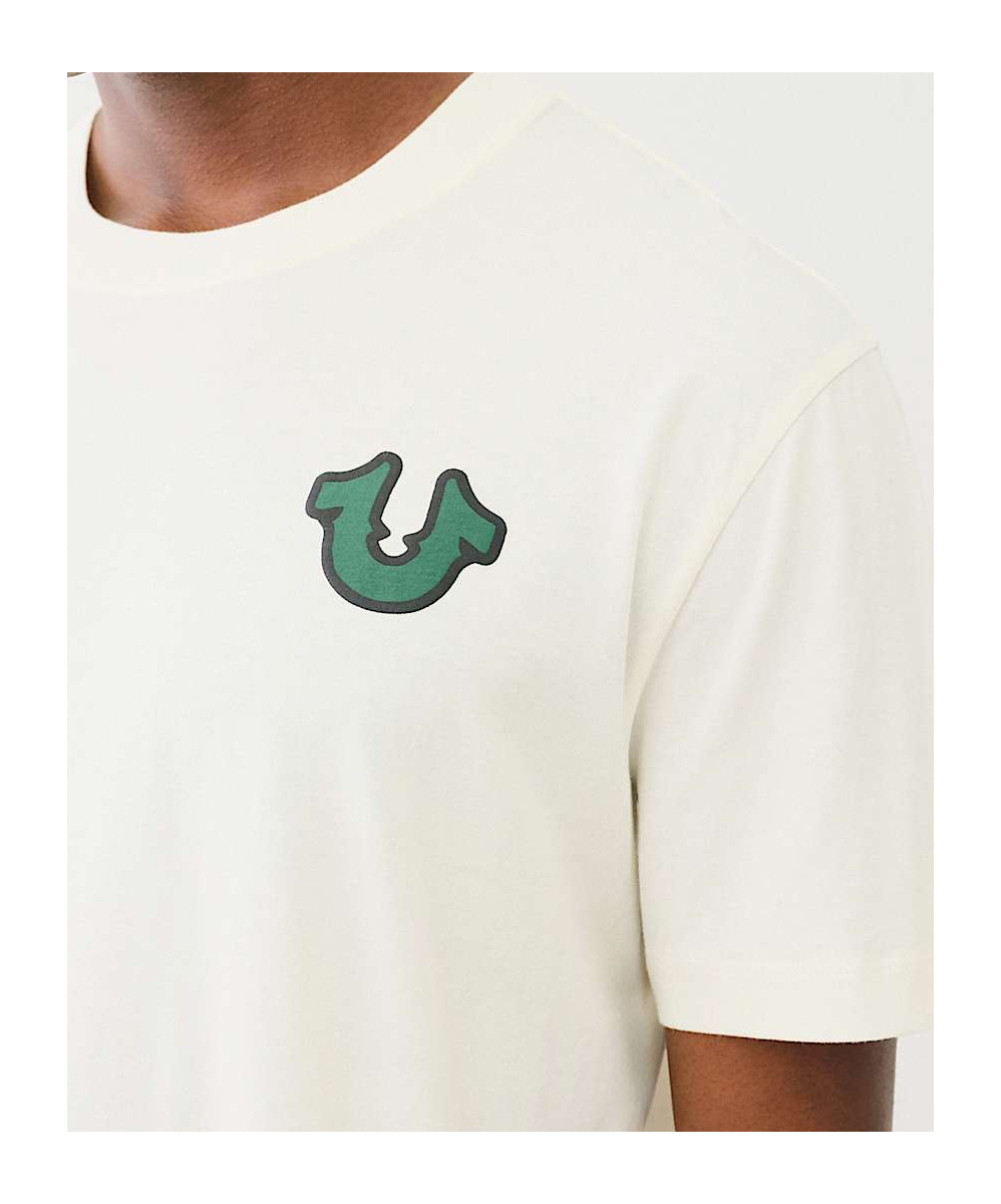 True Religion Tr Buddha Puff Print Tee In White