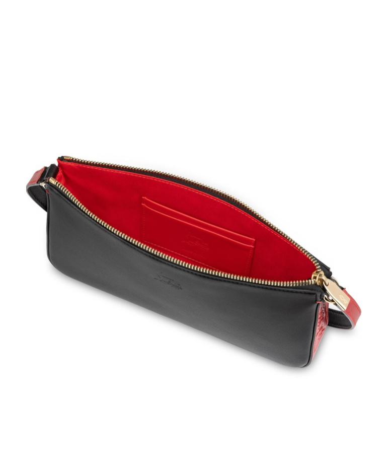 Christian Louboutin Loubila Patent Pouch In Black
