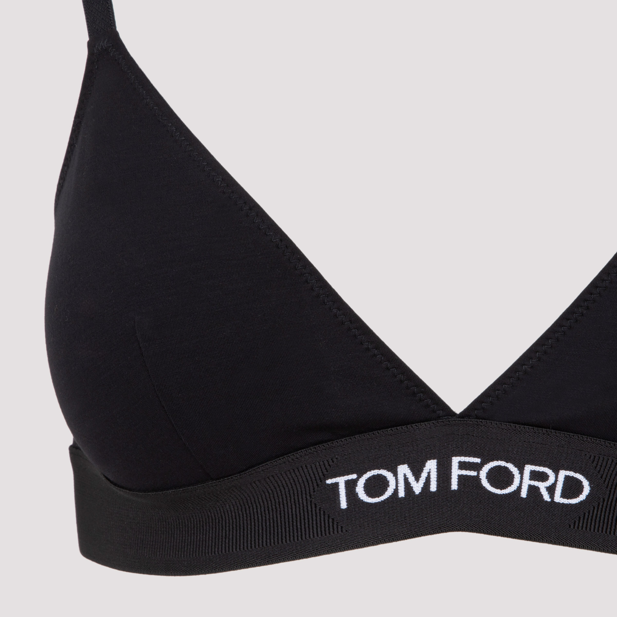 Tom Ford Stretch-modal Jersey Soft-cup Triangle Bra In Black