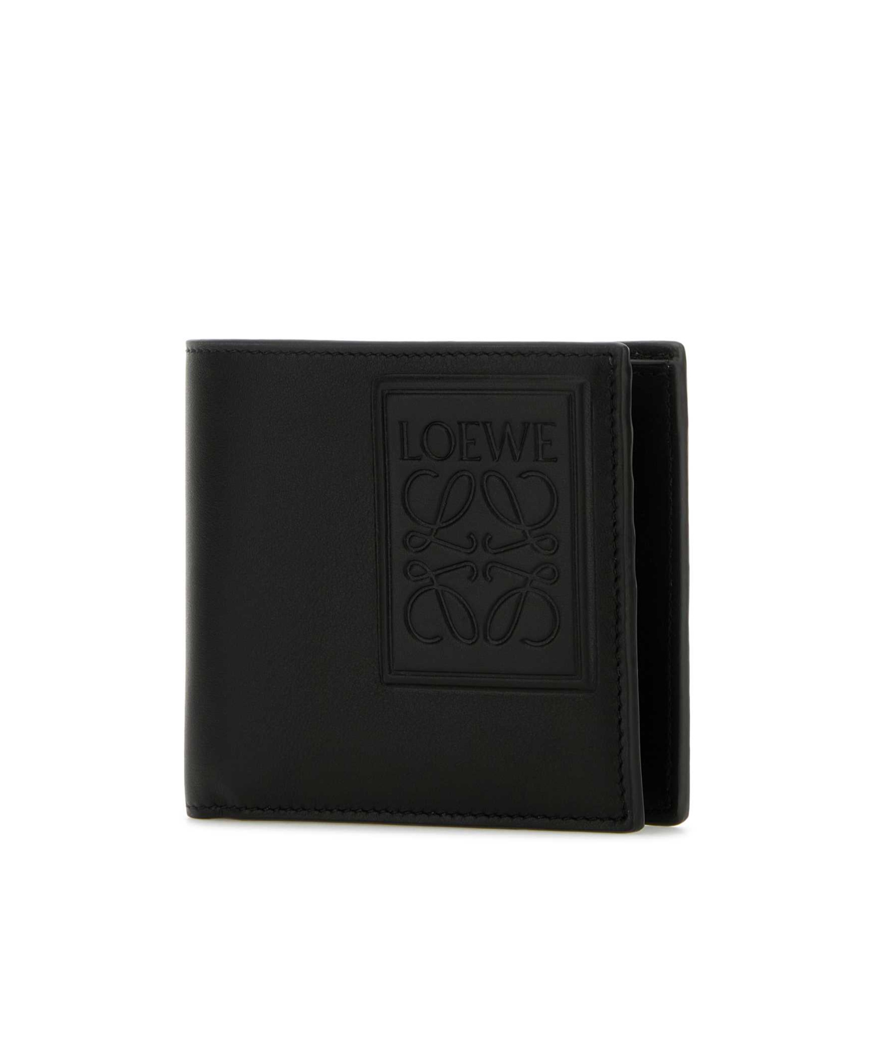 Loewe Anagram Bi-fold Leather Wallet In Black