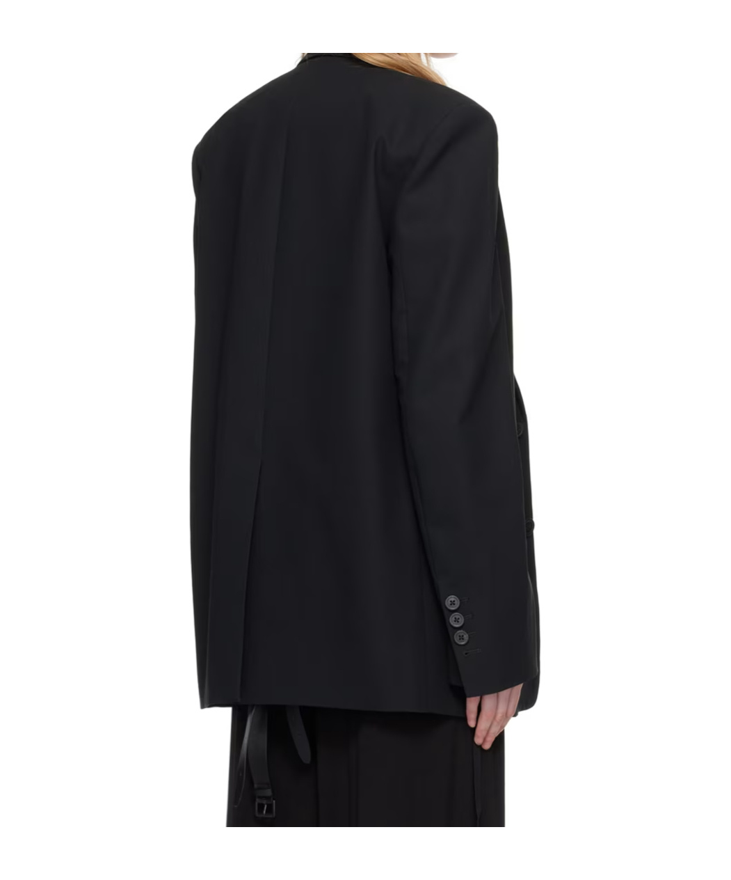 Ann Demeulemeester Lizzie Button-down Suit Coat In Black