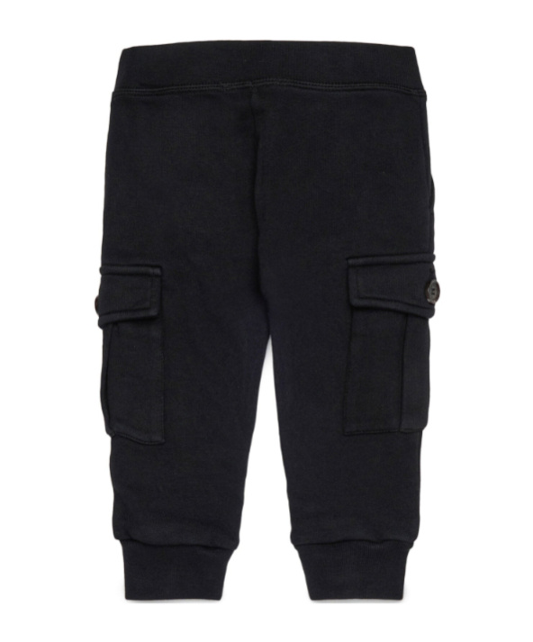 Dsquared2 Logo-print Cargo-pocket Trousers In Black